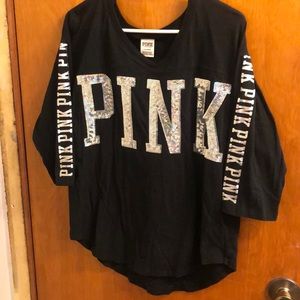 VS pink 3/4 sleeve T-Shirt